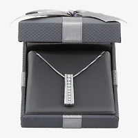 Linear Womens 1/2 CT. T.W. Lab Grown White Diamond Sterling Silver 18 Inch Pendant Necklace