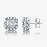 Womens 1/2 CT. T.W. Lab Grown White Diamond Sterling Silver Cushion 2-pc. Jewelry Set