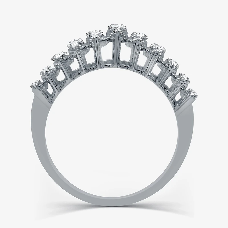 Womens 1/2 CT. T.W. Lab Grown White Diamond Sterling Silver Band