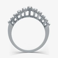 Womens 1/2 CT. T.W. Lab Grown White Diamond Sterling Silver Band