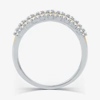 Womens 1/2 CT. T.W. Lab Grown White Diamond 14K Gold Over Silver Sterling Band