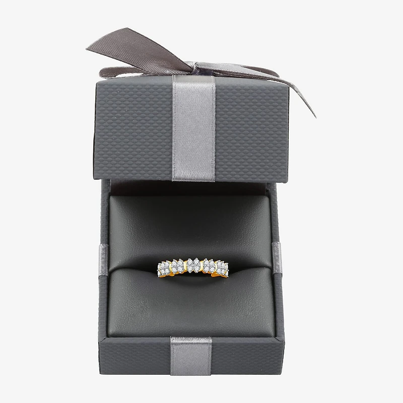 Womens 1/2 CT. T.W. Lab Grown White Diamond 14K Gold Over Silver Sterling Band