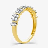 Womens 1/2 CT. T.W. Lab Grown White Diamond 14K Gold Over Silver Sterling Band