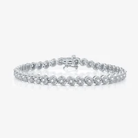 Womens 1 CT. T.W. Lab Grown White Diamond Sterling Silver 7.5 Inch Tennis Bracelet