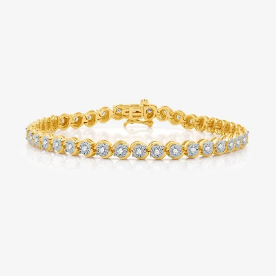 Womens 1 CT. T.W. Lab Grown White Diamond Sterling Silver 7.5 Inch Tennis Bracelet