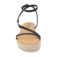 Journee Collection Womens Odelia Ankle Strap Flat Sandals