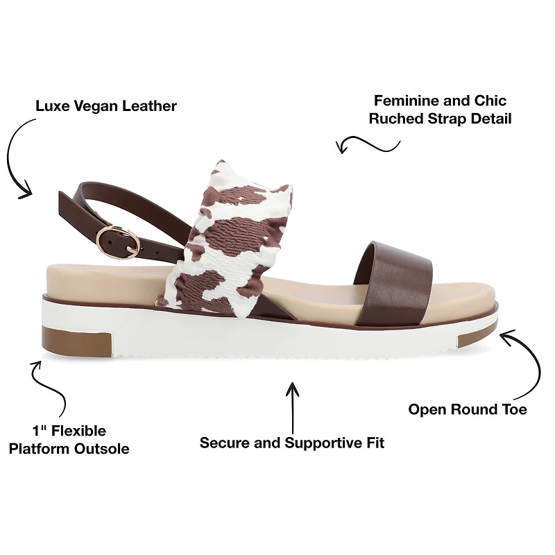 Journee Collection Womens Riya Slingback Strap Flat Sandals