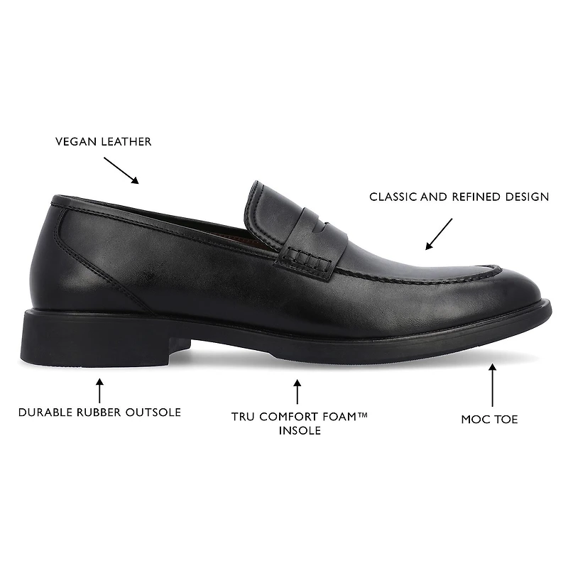 Vance Co Keith Mens Round Loafers
