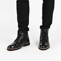 Thomas And Vine Mens Feron Flat Heel Lace Up Boots