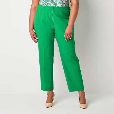 Black Label by Evan-Picone Womens Plus Classic Fit Straight Suit Pant