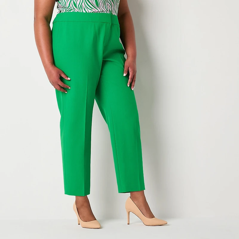 Black Label by Evan-Picone Womens Plus Classic Fit Straight Suit Pant