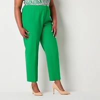Black Label by Evan-Picone Womens Plus Classic Fit Straight Suit Pant