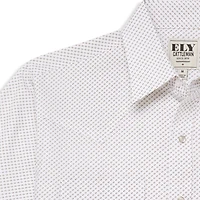 Ely Cattleman Mini Geo Print Mens Long Sleeve Western Shirt