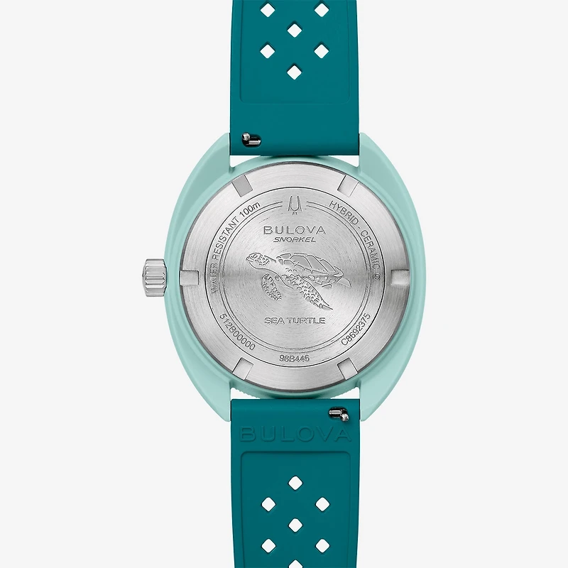 Bulova Snorkel Mens Green Strap Watch 98b446