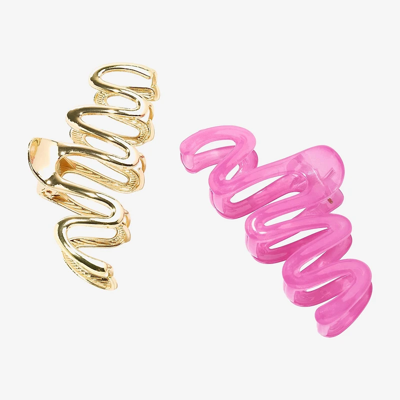 Arizona Gold Tone & Purple Wavy 2-pc. Hair Clip
