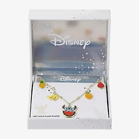 Disney Classics Fruit Womens Multi Color Crystal 10K Gold Over Brass 16 Inch Pendant Necklace
