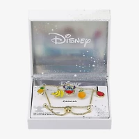 Disney Classics Womens 10K Gold Over Brass Lilo & Stitch Charm Bracelet