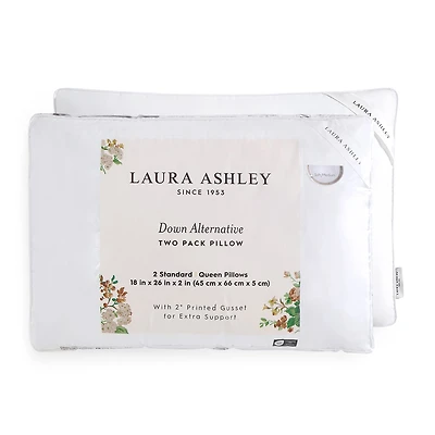 Laura Ashley 2 Pack Medium Density Bed Pillow