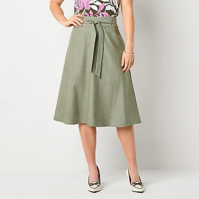 Liz Claiborne Womens Belted Wrap Skirt