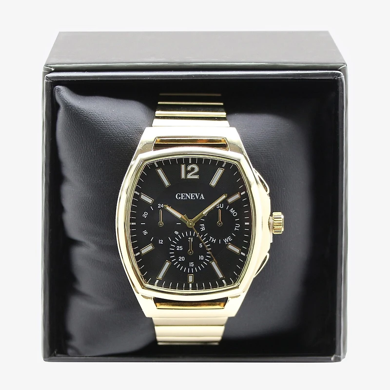 Geneva Mens Gold Tone Bracelet Watch Mac8180jc