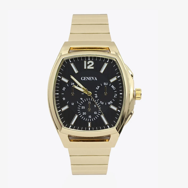 Geneva Mens Gold Tone Bracelet Watch Mac8180jc