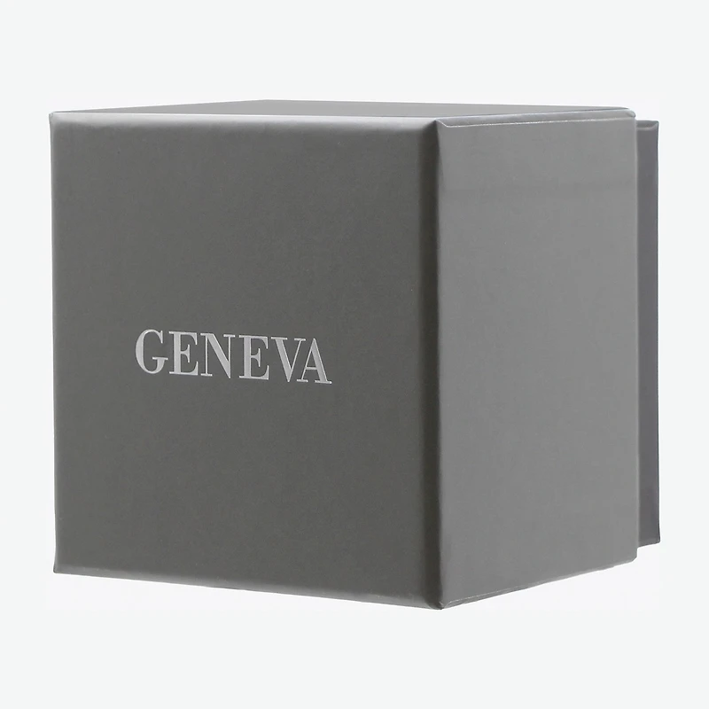 Geneva Mens Silver Tone Bracelet Watch Mac8181jc