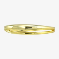 Silver Addiction Womens 14K Gold Over Silver Bangle Bracelet