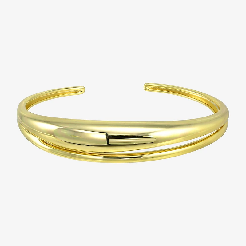 Silver Addiction Womens 14K Gold Over Silver Bangle Bracelet
