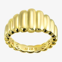 Silver Addiction Womens 11.5MM 14K Gold Over Band