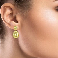 Silver Addiction Womens 14K Gold Over Silver Drop Earrings