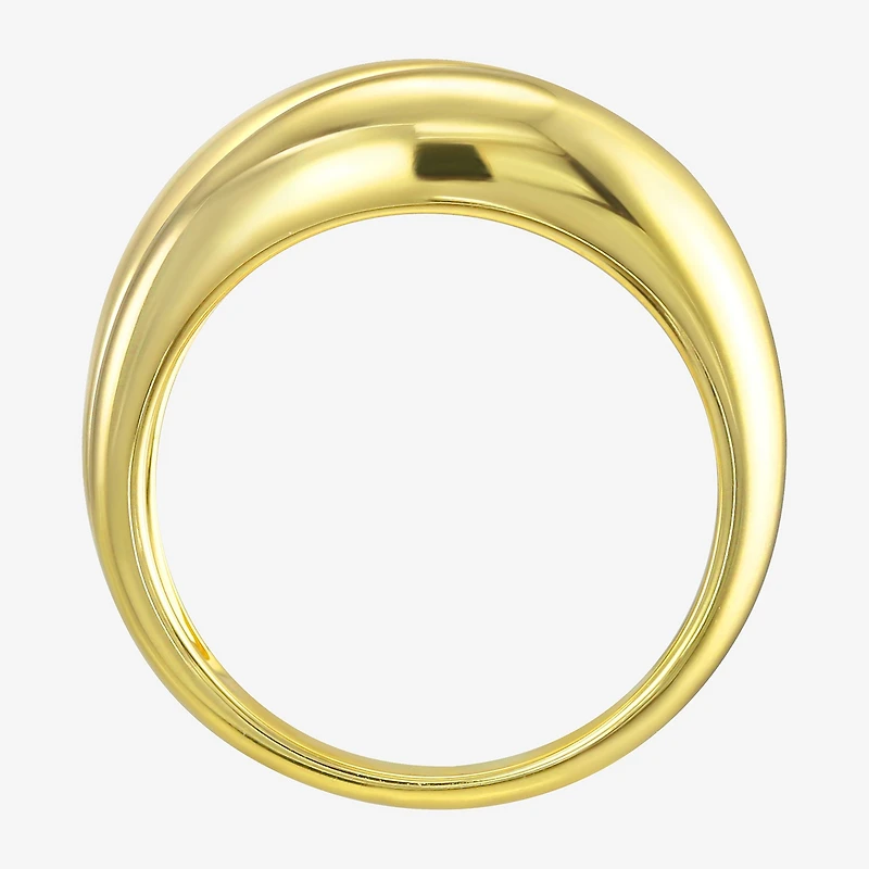Silver Addiction Womens 23.MM 14K Gold Over Silver Bypass Band