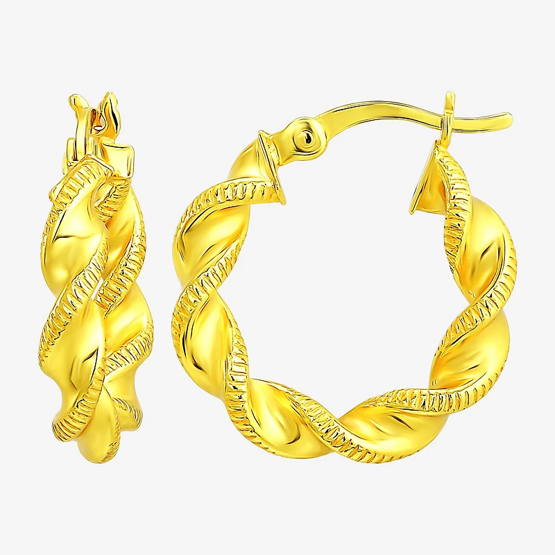 Womens 14K Gold Over Silver 3 Pair Earring Set