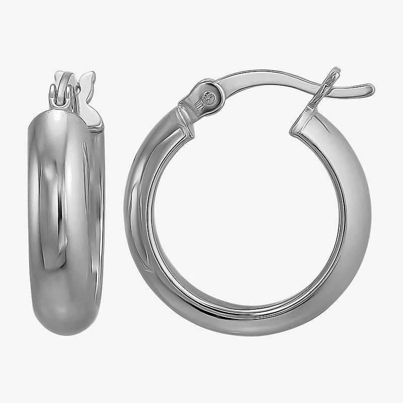 Womens Sterling Silver Round Pair Earring Set