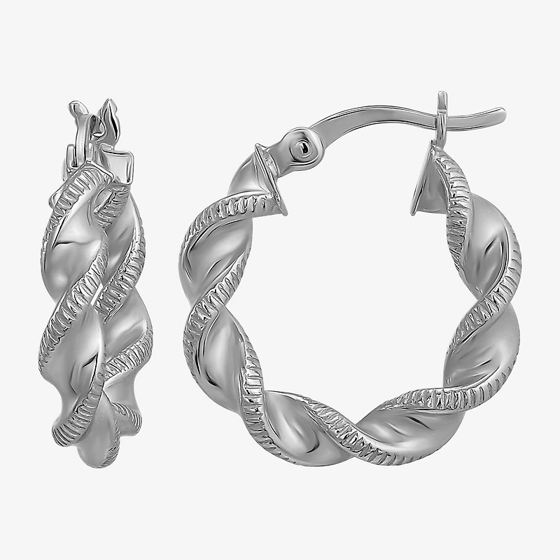 Womens Sterling Silver Round Pair Earring Set