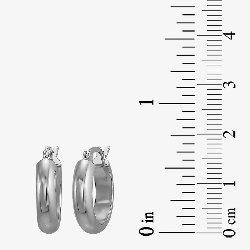 Womens Sterling Silver Round Pair Earring Set