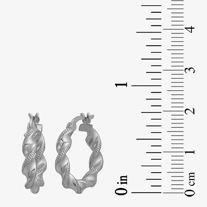 Womens Sterling Silver Round Pair Earring Set