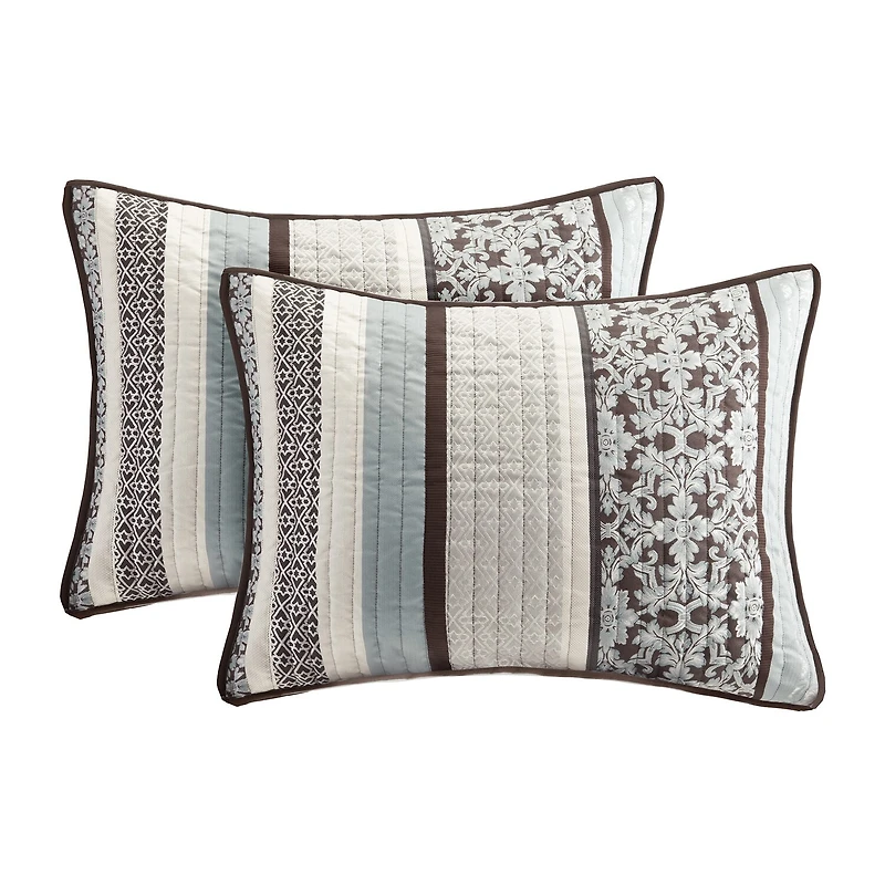 Madison Park Dartmouth 5-Pc Jacquard Quilt Set With Throw Pillows