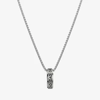 J.P. Army Men's Jewelry Dad Stainless Steel 24 Inch Box Round Pendant Necklace