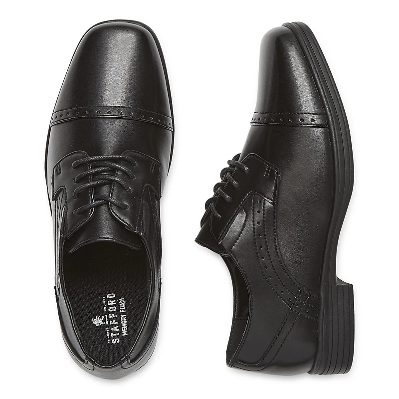 Stafford Dane Jr Little & Big Kid Boys Cap Oxford Shoes