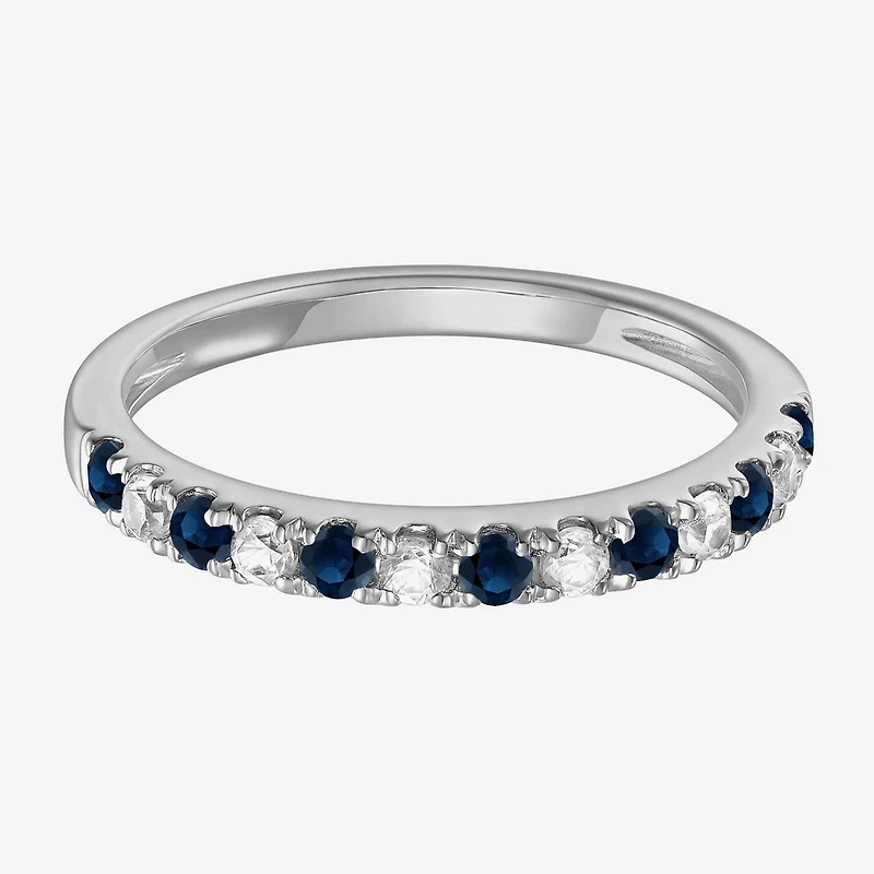 1/6 CT. T.W. Genuine Gemstone 10K Gold Wedding Band