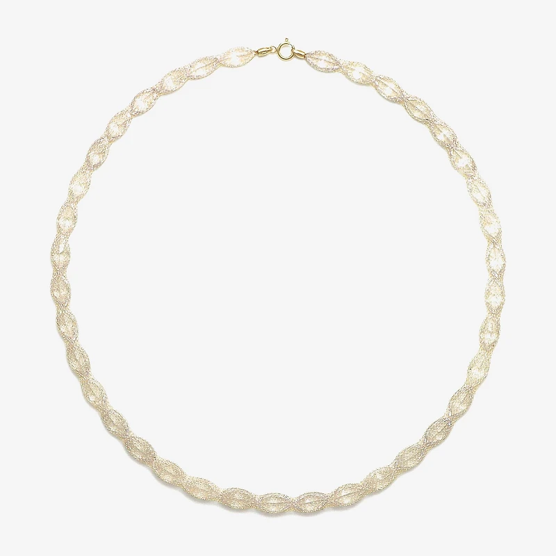 Made in Italy Womens 10K Gold 18 Inch Link Necklace