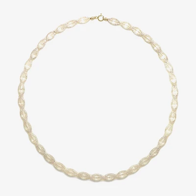 Made in Italy Womens 10K Gold 18 Inch Link Necklace