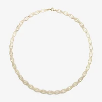 Made in Italy Womens 10K Gold 18 Inch Link Necklace