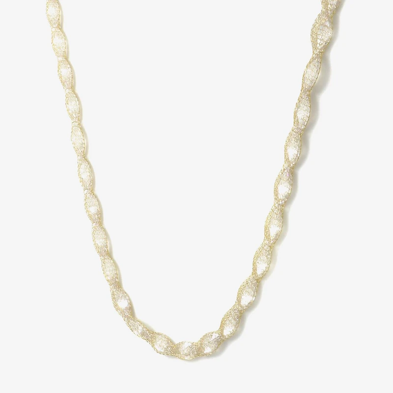 Made in Italy Womens 10K Gold 18 Inch Link Necklace