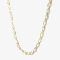 Made in Italy Womens 10K Gold 18 Inch Link Necklace