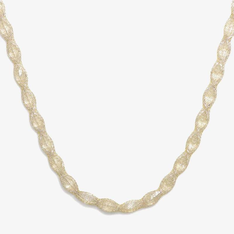 Made in Italy Womens 10K Gold 18 Inch Link Necklace