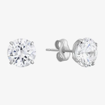 Cubic Zirconia 14K Gold 7mm Stud Earrings