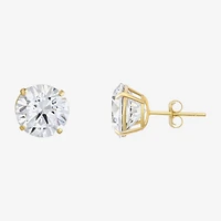 Cubic Zirconia 14K Gold 9mm Stud Earrings