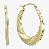 Womens 10K Gold 24mm Hoop Earrings
