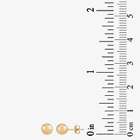 14K Yellow Gold Ball Stud Earrings